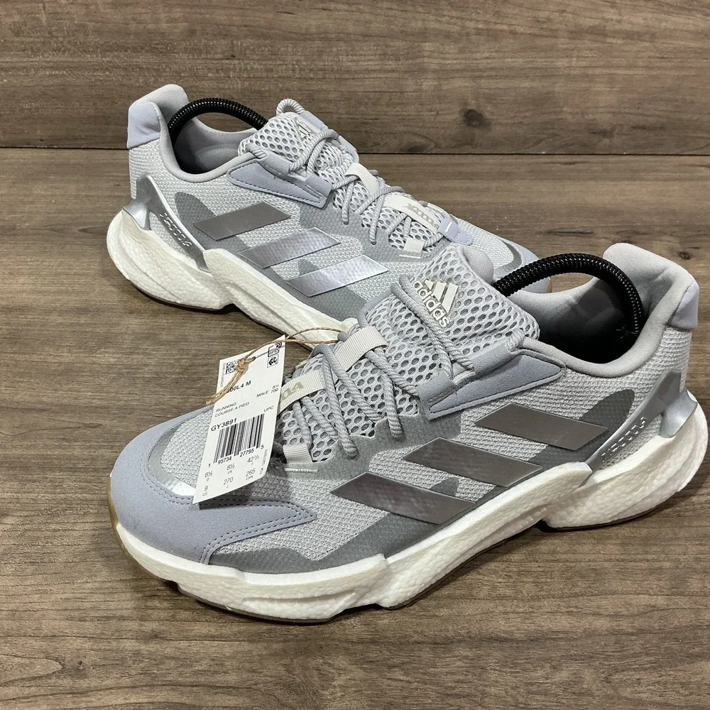 adidas Mens X9000L4 Halo Silver Grey GY3891 textile upper + Boost midsole Size 9